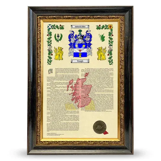 Vaugh Armorial History Framed - Heirloom