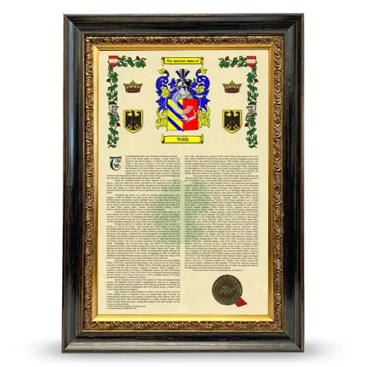 Veith Armorial History Framed - Heirloom
