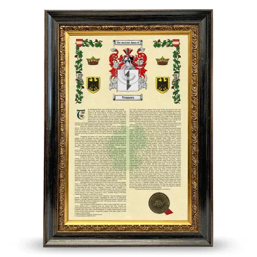 Venners Armorial History Framed - Heirloom