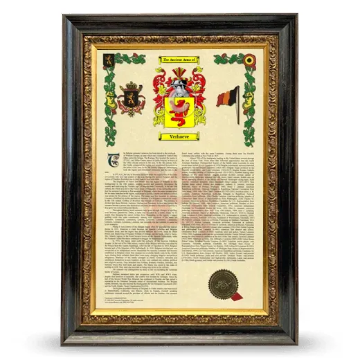 Verhoeve Armorial History Framed - Heirloom