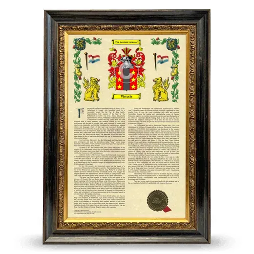 Victoria Armorial History Framed - Heirloom