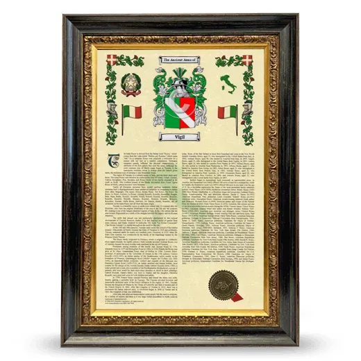 Vigil Armorial History Framed - Heirloom