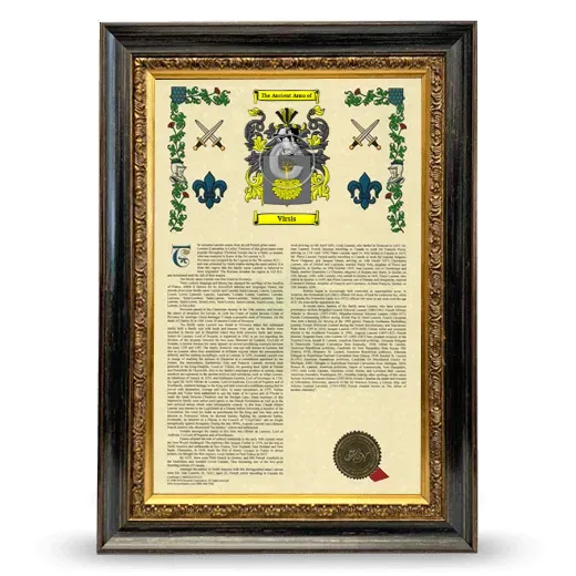 Virsis Armorial History Framed - Heirloom