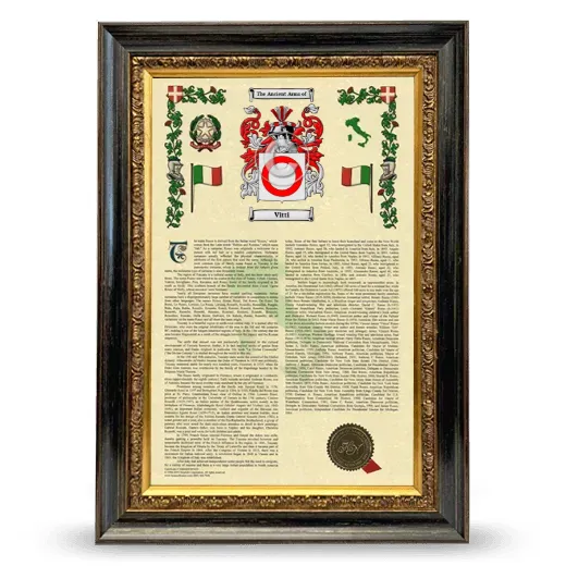 Vitti Armorial History Framed - Heirloom