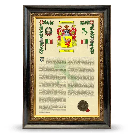 Vittoria Armorial History Framed - Heirloom