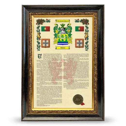 Vivero Armorial History Framed - Heirloom