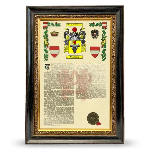 Vogelsang Armorial History Framed - Heirloom
