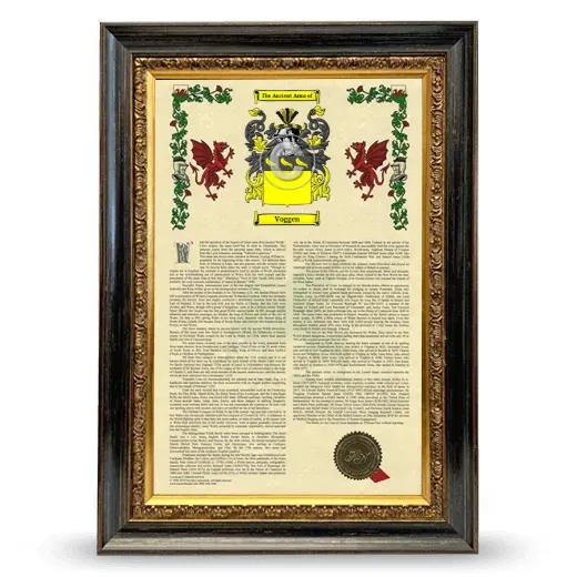 Voggen Armorial History Framed - Heirloom