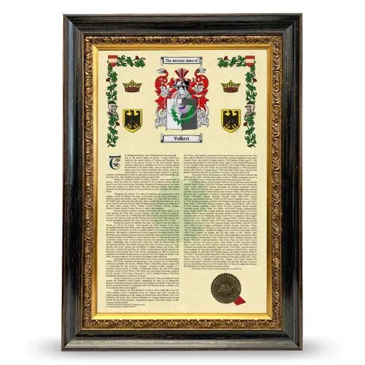 Volkert Armorial History Framed - Heirloom
