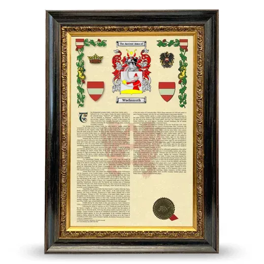 Wachsmuth Armorial History Framed - Heirloom