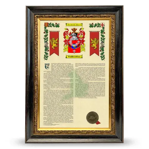Waddeswithay Armorial History Framed - Heirloom
