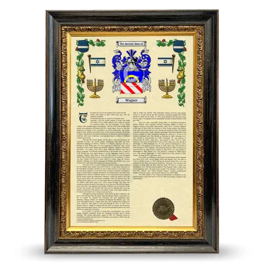 Wagner Armorial History Framed - Heirloom