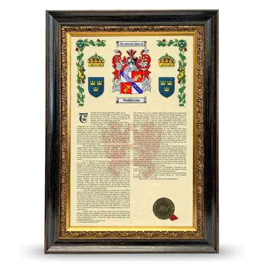 Wahlström Armorial History Framed - Heirloom
