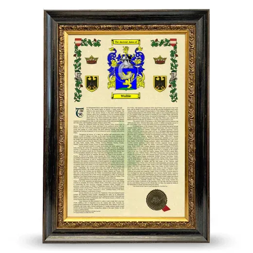 Waible Armorial History Framed - Heirloom