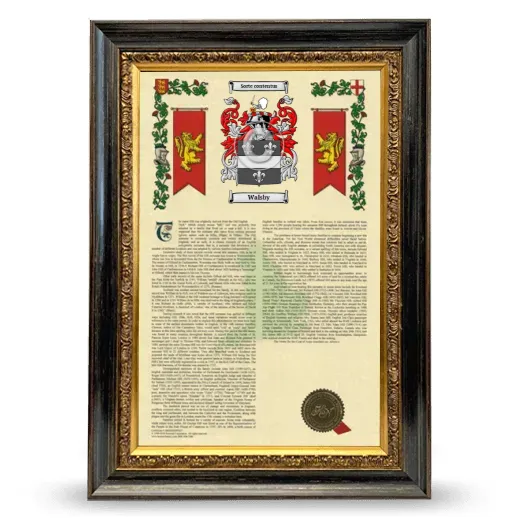 Walsby Armorial History Framed - Heirloom