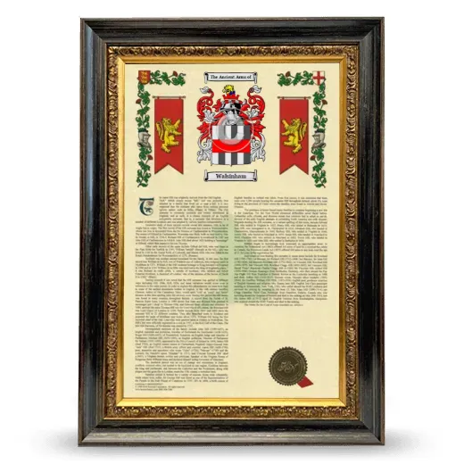 Walsinham Armorial History Framed - Heirloom