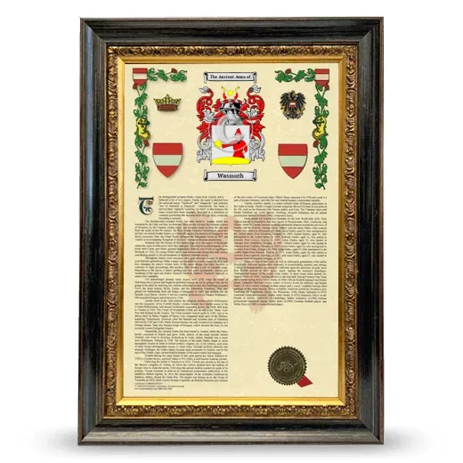 Wasmuth Armorial History Framed - Heirloom
