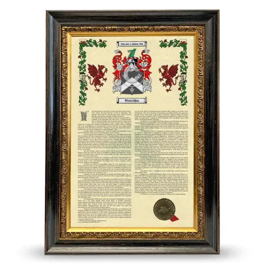 Waterlyn Armorial History Framed - Heirloom