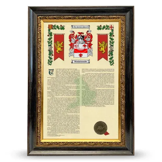Watintoombe Armorial History Framed - Heirloom
