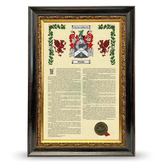 Watkin Armorial History Framed - Heirloom