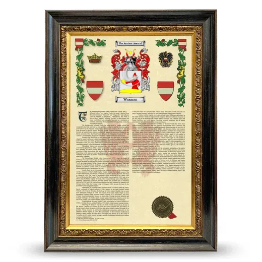 Waxman Armorial History Framed - Heirloom