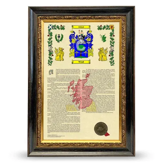 Wead Armorial History Framed - Heirloom
