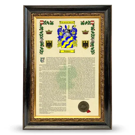 Weimers Armorial History Framed - Heirloom