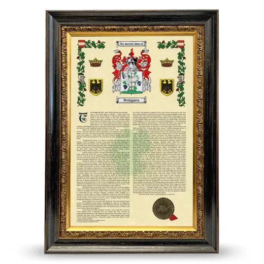 Weingartz Armorial History Framed - Heirloom