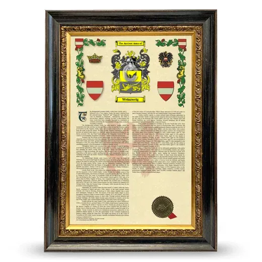 Weinzweig Armorial History Framed - Heirloom