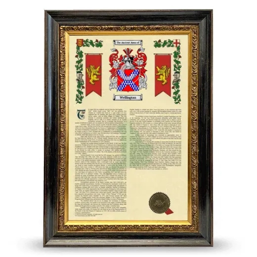 Wellingtan Armorial History Framed - Heirloom