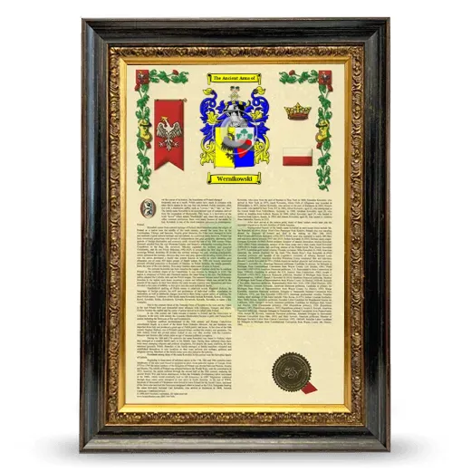 Wernikowski Armorial History Framed - Heirloom