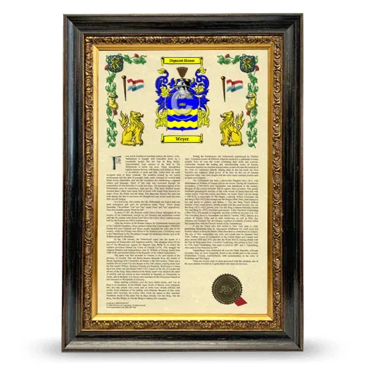 Weyer Armorial History Framed - Heirloom