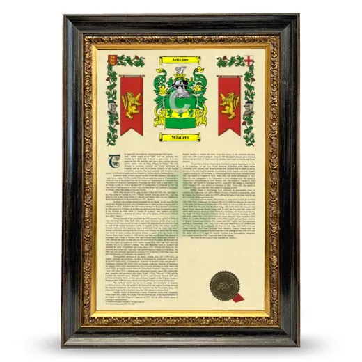 Whalers Armorial History Framed - Heirloom