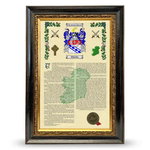 Wheelan Armorial History Framed - Heirloom