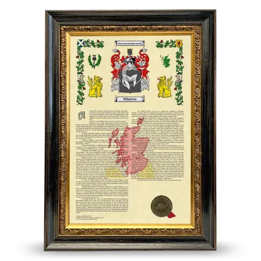 Whorten Armorial History Framed - Heirloom