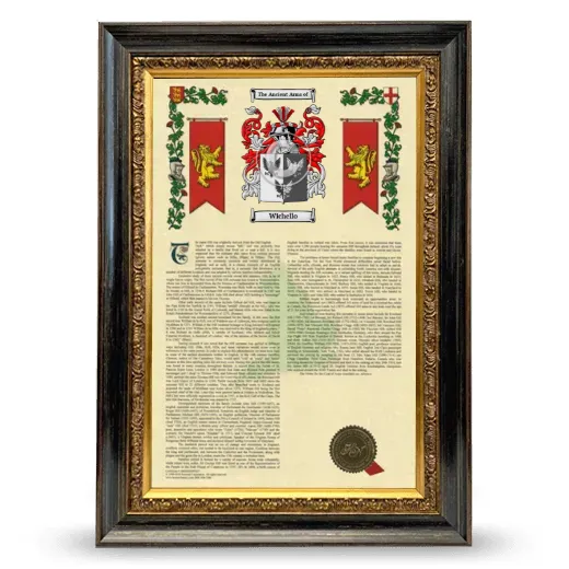 Wichello Armorial History Framed - Heirloom