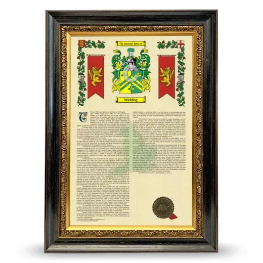 Wickling Armorial History Framed - Heirloom