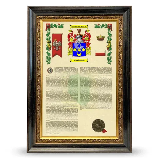 Wieckowski Armorial History Framed - Heirloom