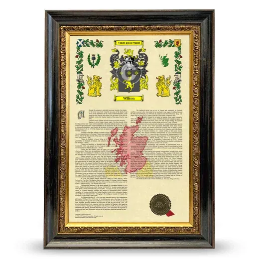 Wilison Armorial History Framed - Heirloom