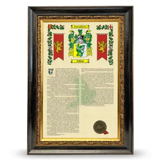 Wilkind Armorial History Framed - Heirloom