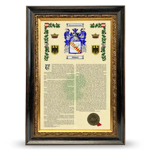 Winterl Armorial History Framed - Heirloom