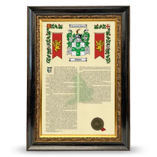 Wintler Armorial History Framed - Heirloom