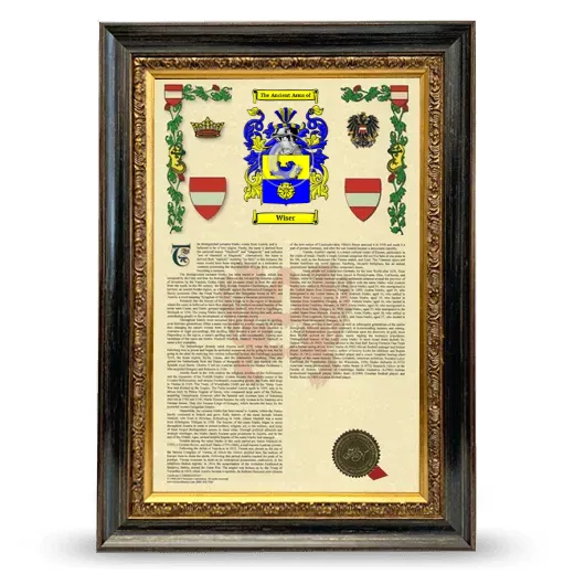 Wiser Armorial History Framed - Heirloom