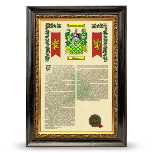 Witemore Armorial History Framed - Heirloom