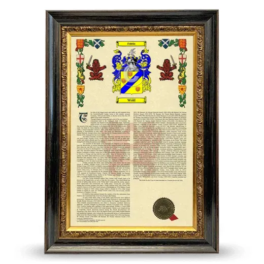 Wold Armorial History Framed - Heirloom