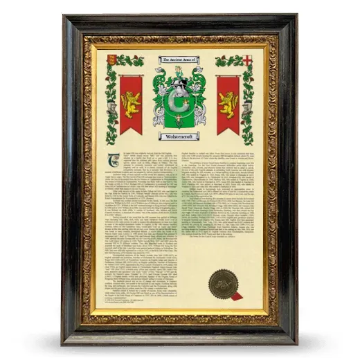 Wolstencroft Armorial History Framed - Heirloom