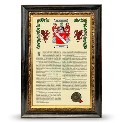 Wolwin Armorial History Framed - Heirloom