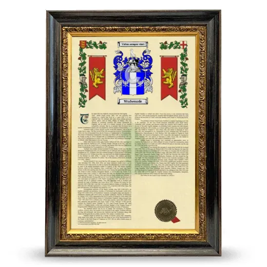 Wudwearde Armorial History Framed - Heirloom