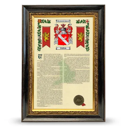Wullwin Armorial History Framed - Heirloom