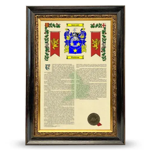 Wytinton Armorial History Framed - Heirloom